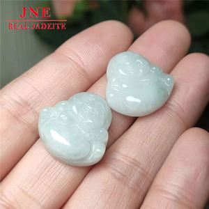 19*20mm Mini Myanmar a Marchandises Feitsui <span class=keywords><strong>Bouddha</strong></span> Sculpture Maitreya <span class=keywords><strong>Bouddha</strong></span> Pendentifs pour enfants Emeraude Accessoires Vente en gros - Product Image 4