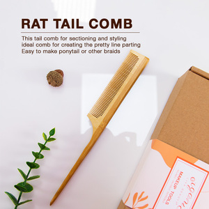 Eco Friendly Bamboo Hair Comb with Smooth <b>Rounded</b> Teeth for Gentle Detangling Comfortable Daily Hair Care - Product Image 3