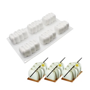 8 Cavity <b>Silicone</b> Mousse Cake Mold DIY Kitchenware Pastry <b>Baking</b> Tools For Bakery And Home Use Food Grade Reusable - Product Image 3