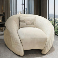 LEON HOME Luxuriöses Sofa-Set im Europäischen Stil aus Samt mit Echtleder 3-5 Jahre Garantie Wohnzimmermöbel