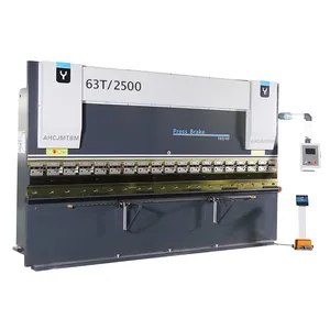 Máquina dobladora de metal, controlador CNC compatible con Sigh, prensa manual de freno de operación simple