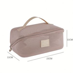 Small Travel Kit Storage <b>Pouch</b> Clear Portable Toiletry Bags for Women Mesh Makeup Bag Cosmetic Bag - Product Image 4