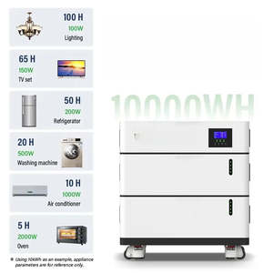 Batterie solaire empilable Lifepo4 51,2V 48V 500Ah 50Kwh Tout-en-un Stockage d'énergie domestique 48V 5Kwh 10Kwh 20Kwh Climatisation divisée pour usage domestique - Product Image 3