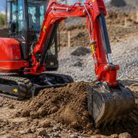 Excavator Mini Euro 5 EPA 2 Ton dengan Thumb Crawler Digger, Excavator Kecil untuk Dijual