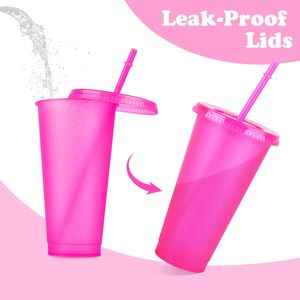 Cangkir yang dapat digunakan kembali dengan tutup dan sedotan 24 oz Glitter plastik Travel Mug cangkir untuk ulang tahun Sleepover pesta lajang perlengkapan - Product Image 4