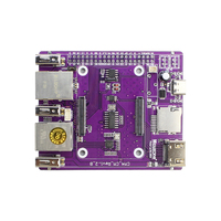 Raspberry beri Pi CM4 papan ekspansi port ganda papan IO Port Ethernet RJ45 ganda dengan casing untuk modul komputasi Raspberry Pi 4