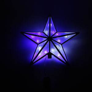 Pohon Natal ornamen puncak USB bertenaga baterai LED bintang bercahaya puncak untuk Xmas Olahraga & Hiburan Produk - Product Image 4