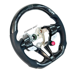 Volante Deportivo de Fibra de Carbono Negra con Soporte para Pantalla LED para Hyundai Elantra <span class=keywords><strong>N</strong></span> I30N I20N Kona <span class=keywords><strong>N</strong></span> 2019-2025 - Product Image 3