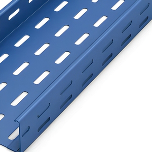 Goulotte de câblage ventilée en <span class=keywords><strong>acier</strong></span> prégalvanisé perforé pour projets de câblage commerciaux et de construction - Product Image 3