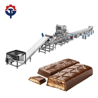 TGMachine Automatische Cereal Bar Snickers Bar Productielijn Multi-Layer Depositing Snijdende Koelende Chocolade Coating SUS304