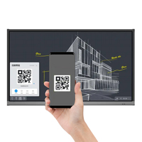 Écran Plat Interactif Numérique 4K LCD Tactile au Doigt ou Stylet, Tailles 55 65 75 85 86 98 110 Pouces, Tableaux Blancs Intelligents pour l'Enseignement Scolaire