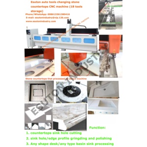 Machine à changer la pierre, outils entièrement automatique, pour la fabrication de comptoir et de contours - Product Image 6