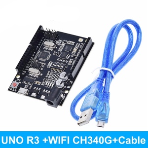 Pour + <span class=keywords><strong>WiFi</strong></span> ATmega328P + <span class=keywords><strong>ESP8266</strong></span> (mémoire 32 Mo) USB-TTL CH340G NodeMCU WeMos One nouveauté - Product Image 6