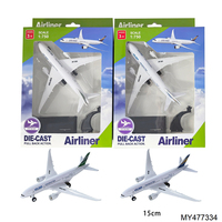 Avion jouet promotionnel en métal moulé sous pression, modèle d'avion de ligne à rétrofriction, produit de collection de simulation