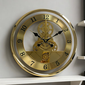 <span class=keywords><strong>Horloge</strong></span> <span class=keywords><strong>murale</strong></span> en cristal de grande taille 14 pouces / 35 cm, <span class=keywords><strong>horloge</strong></span> <span class=keywords><strong>murale</strong></span> transparente pour salon, <span class=keywords><strong>horloge</strong></span> à engrenages rétro - Product Image 5