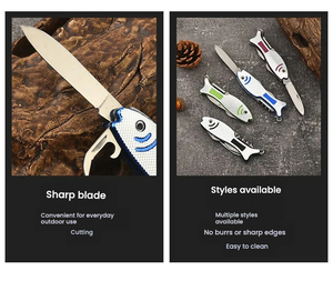 มีดพับอเนกประสงค์สแตนเลสแบบพกพา ดีไซน์หัวปลาสุดสร้างสรรค์ เหมาะสำหรับใช้งานกลางแจ้ง - Product Image 6