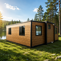 Maison conteneur mobile préfabriquée extensible autonome à énergie solaire, design moderne, 40 pieds de long, salon, cuisine, chambre