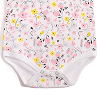 Baby-Strampler Neugeborenen-Einteiler Baumwoll-Jumpsuit mit Knopfverschluss Kariertes Blumenmuster Niedliche Babykleidung Großhandel