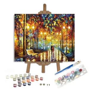 Factory supplier DIY Oil Painting crafts sweetheart lovers oil Painting by Numbers for Adult home decor