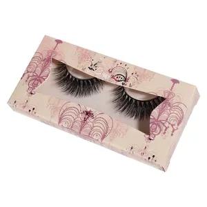 Maquillaje 3D Mink Lashes Packaging Diferentes diseños Impresión de pestañas Caja con ventana de PVC transparente