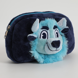 Étui à crayons en peluche mignon avec tête de <span class=keywords><strong>licorne</strong></span> et de monstre en <span class=keywords><strong>3D</strong></span> |   Pochette zippée douce et moelleuse pour la papeterie et les cadeaux pour enfants, vente en gros - Product Image 6