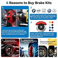 Kit de freinage GT6 à 6 pistons avec disque de 355 mm pour E39/E60/M5/F10/G30/X5/E70/F15 - Garantie 1 an