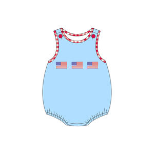 2023 Neues Design Kinder gekleidet Kleidung 4. Juli Kleinkind Boutique Mädchen Outfits überbackene Puff ärmel Mädchen Kleidung Sets - Product Image 6