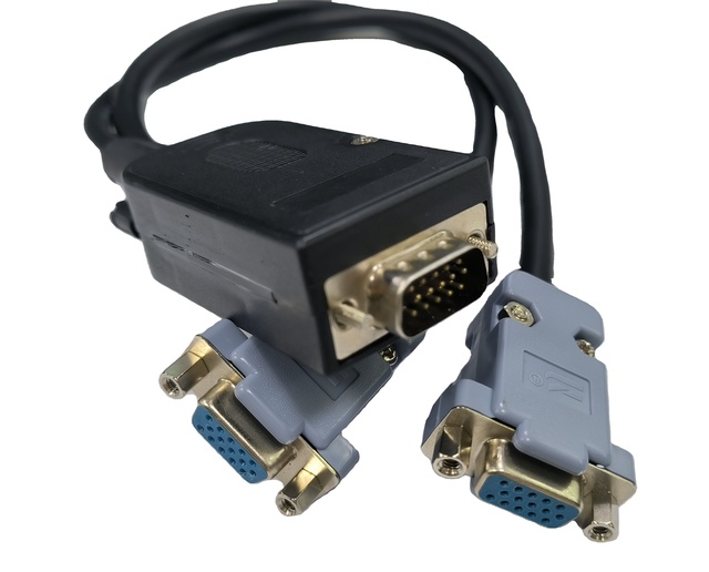 OEM Cables VGA 15p Splitter to Dual D-SUB 9p Monitor Y Cable Can Be Produced According to the Drawings