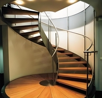 Escalier en colimaçon moderne en acier et bois, escalier droit pour grenier, appartement, villa, maison, intérieur/extérieur, cadre sécurisé
