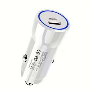 30W <b>Type</b> <b>C</b> Car Charger QC3.0 Fast Charging Car Charger USB <b>C</b> PD Mobile Phone Car Charger - Product Image 1