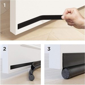 Un lato autoadesivo impermeabile sotto porta tiratore di tiraggio adatto per porte interne ed esterne - Product Image 3