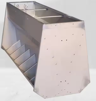 Mangeoire double face en acier inoxydable durable pour porcs, robuste, pour l'élevage porcin - Offre Spéciale