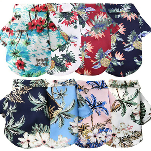 Vêtements d'été frais en polyester pour petits chiens, imprimé ananas plage bord de mer, style hawaïen, gilet pour chiot <span class=keywords><strong>Yorkshire</strong></span> Terrier - Product Image 4