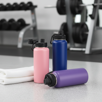 Bouteille d'eau en acier inoxydable approuvée par la FDA, pour les utilisateurs de bureau, utilisation à domicile, approuvée par la LFGB, excellent cadeau promotionnel, logo personnalisé