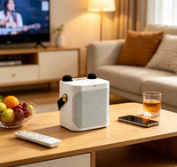 Haut-parleur Bluetooth 5.3 portable avec double microphone tactile, 2000 mAh, pour karaoké, avec entrée TF, USB et AUX, idéal pour les soirées