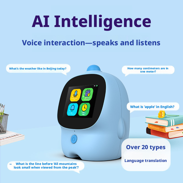 Premium Quality Eye Friendly Multifunctional Kids AI Smart Alarm Clock Time Management Robot for Home Study Bedroom Gift Present