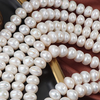 11-12mm naturel bouton perle d'eau douce bijoux perles en vrac pour bijoux à bricoler soi-même