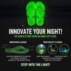 Sandalias de Plataforma Luminosas y Transpirables al por Mayor, con Parte Superior de PVC y Suela de PE, Punta Abierta, para Verano, Playa, Piscina y Eventos Nocturnos - Product Image 1