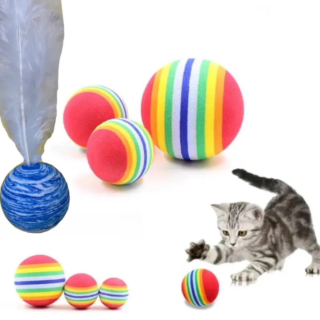 מותאם אישית לחיות מחמד צעצוע כדור קופצני קשת EVA כלב חתול טוחנת ללעוס צעצוע דילוג כדור גולף צעצוע כדור