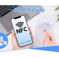 RFID F08 215 étiquette ronde de carte de contrôle d'accès en PVC dur pour les jeux