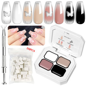 Juego de esponjas para pintar uñas de 12 colores, gel de alta pigmentación, removible sin necesidad de limpiar, con 100 clips para esponjas para decoración de uñas. - Product Image 2