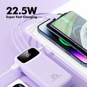 Nuevo Producto RONC, Cargador Portátil PD de 22.5W, Batería <span class=keywords><strong>Externa</strong></span> para Teléfono de 20000mAh, Banco de Energía con Cable - Product Image 2