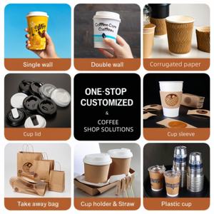 ถ้วยกระดาษฟอยล์สีทองแบบใช้แล้วทิ้งพร้อมฝา PS ขนาด4ออนซ์8ออนซ์12ออนซ์โลโก้ที่กำหนดเอง - Product Image 6