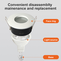 Module LED COB MR16 ERDU au design moderne, étanche IP65, corps en aluminium, douille GU5.3 GU10, encastré rond, pour éclairage domestique