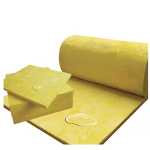 Recycle thermal Insulation fire prevention material heat resistant glass wool roll blanket