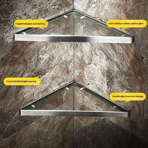 Étagère <span class=keywords><strong>d</strong></span>'<span class=keywords><strong>angle</strong></span> <span class=keywords><strong>de</strong></span> salle <span class=keywords><strong>de</strong></span> bain en acier inoxydable SUS304 avec verre trempé, support <span class=keywords><strong>de</strong></span> rangement mural pour <span class=keywords><strong>douche</strong></span>, salle <span class=keywords><strong>de</strong></span> bain, toilettes - Product Image 4