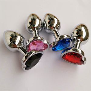 Lisse Touch Femelle Butt Plug Anal Perle <span class=keywords><strong>Anus</strong></span> Dilatateur Intime Métal Anal Plug Cristal <span class=keywords><strong>Bijoux</strong></span> pour Hommes Femmes Anal Vibrateur - Product Image 3