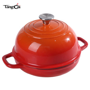 Marmite hollandaise en fonte émaillée 6QT ultra-résistante <span class=keywords><strong>pour</strong></span> la cuisson du pain, compatible avec toutes les plaques de cuisson, <span class=keywords><strong>pour</strong></span> marques <span class=keywords><strong>et</strong></span> détaillants - Product Image 1