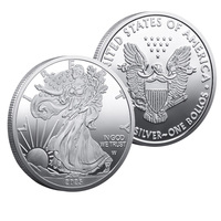 Moneda Coleccionable de Aleación de Zinc Bañada en Oro con Estampado UV 3D Bicolor, Conmemorativa de la Estatua de la Libertad Americana 2025, Temática Patriótica
