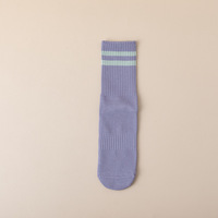 Chaussettes en coton bambou personnalisées pour hommes et femmes, avec logo antidérapant, pour la mobilité, le yoga, la danse et la barre, avec grip adhésif.